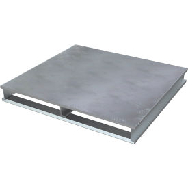 Heavy Duty Solid Top Pallet, 2-Way Entry, 48" x 48-1/8", 6000 lb. Capacity, Silver view 2