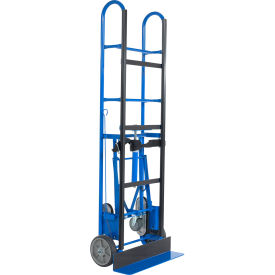 Ratchet Appliance Cart with Thermo Plastic Rubber Wheels, 1200 lb. Cap., 66"H, Blue view 2