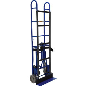 Ratchet Appliance Cart with Thermo Plastic Rubber Wheels, 1200 lb Capacity, 72"H, Blue view 2