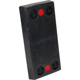 Molded Dock Bumper Rectangular 24Wx12H 3"" Projection Black