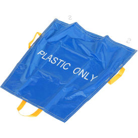 Vestil Polyester Pallet Rack Trash Bag 5 Pack 37"" x 40"" Blue w/ White Lettering