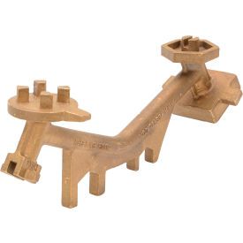 Non-Sparking Angled Drum Bung Nut Wrench, Bronze Alloy view 2