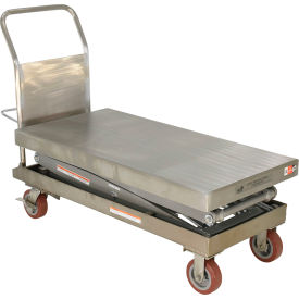 Vestil Steel Hydraulic Elevating Cart w/Foot Pump 47-1/2" x 24" Platform 1500 lb. Capacity 