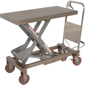 Vestil Aluminum Hydraulic Elevating Cart w/Foot Pump 39-1/2" x 20" Platform 1750 lb. Cap 