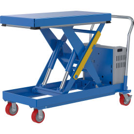 Steel Foot Pump Powered Scissor Cart, 40-3/8" x 20-3/8" Platform, 2000 lb. Capacity view 2
