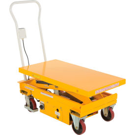 Vestil Steel DC Powered Scissor Cart 40" x 20" Platform 2000 lb. Capacity 