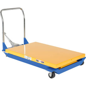 Steel Foot Pump Powered Scissor Cart, 48" x 32" Platform, 1500 lb. Capacity view 2