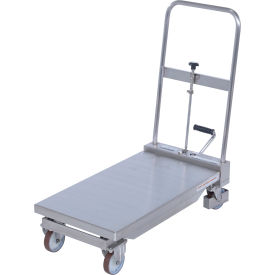 Vestil Steel Premium Double Scissor Cart w/Foot Release27-1/2" x 15-3/4" Platform330 lb. Cap 