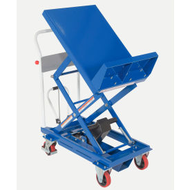 Vestil Steel Heavy Duty Low Profile Scissor Lift Cart 30" x 19-1/2" Platform 400 lb. Cap 