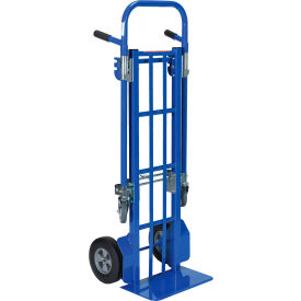Steel Convertible Hand Truck w/ Pneumatic & Solid Rubber Wheels, 500 lb. Cap., 58-1/4"H view 2