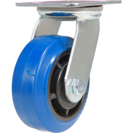 Vestil CST-BB Swivel Caster 5" Dia. x 2"W Elastic Rubber 550 lb. Capacity Blue 
