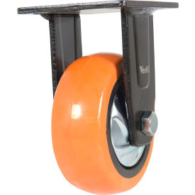 Rigid Caster 5" Dia. x 2"W, 639 lb. Capacity, Polyurethane, Orange view 2