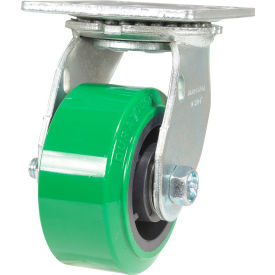 Vestil CST-F34 Swivel Caster 4" Dia. x 2"W 700 lb. Capacity Polyurethane Green 