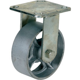 Vestil CST-MA Rigid Caster 5" Dia. x 2"W 1000 lb. Capacity Cast Iron/Steel Gray 