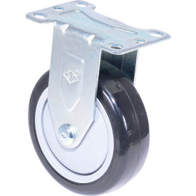 Vestil Rigid Caster 4" Dia x 1-1/4"W 350 lb. Capacity Polyurethane/Polyolefin Black/Gray 