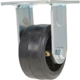 Vestil CST-VE Rigid Caster 4" Dia. x 2"W Rubber 440 lb. Capacity Black 
