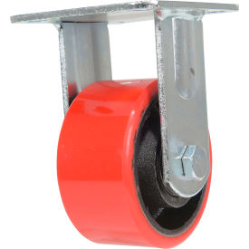 CST-VE Rigid Caster 4" Dia. x 2"W, 792 lb. Capacity, Polyurethane, Red view 2