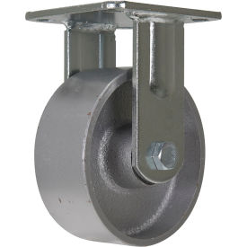 Vestil CST-VE Rigid Caster 5" Dia. x 2"W Cast Iron/Steel 1322 lb. Capacity Gray 