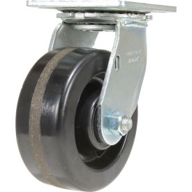 Swivel Caster 5" Dia. x 2"W, Phenolic, 1000 lb. Capacity, Black view 2