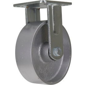 Vestil CST-VE Rigid Caster 6" Dia. x 2"W Cast Iron/Steel 1543 lb. Capacity Silver 