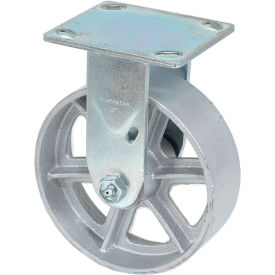 Vestil CST-VE Rigid Caster 6" Dia. x 2"W 1200 lb. Capacity Semi-Steel Silver 