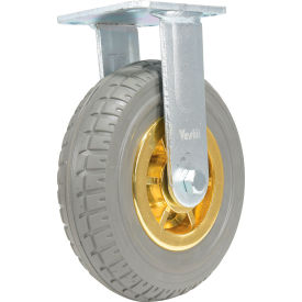 Vestil CST-VE Rigid Caster 8" Dia. x 2"W Flat Free 661 lb. Capacity Dark Gray/Gold 