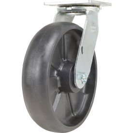 Vestil CST-VE Swivel Caster 8" Dia. x 2"W Glass Filled Nylon 1250 lb. Capacity Black 