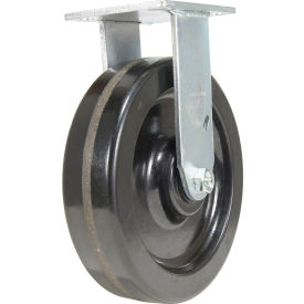 Vestil CST-VE Rigid Caster 8" Dia. x 2"W Phenolic 1250 lb. Capacity Black 