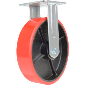 Vestil CST-VE Rigid Caster 8" Dia. x 2"W 1474 lb. Capacity Polyurethane Red 