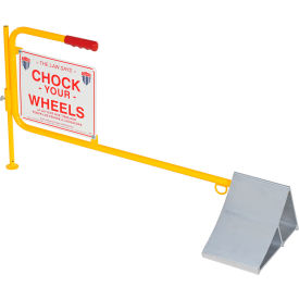 Vestil Aluminum Wheel Chock with Sign 11-7/8"L x 40-1/8"W x 20-1/4"H 