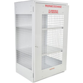 Vestil Propane Exchange Cylinder Storage Cabinet 32-1/8"W x 40"D x 68-1/4"H 18 Cylinder Cap. 