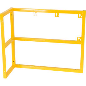 Steel Cylinder Barricade Extension Rack, 15-1/4"Wx37-1/2"D x32"H, 3 Cylinder Capacity, Yellow view 2