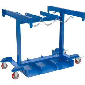 Vestil Steel Cylinder Caddy Truck with Casters 45"W x 45"D x 39"H 800 lb. Capacity Blue 