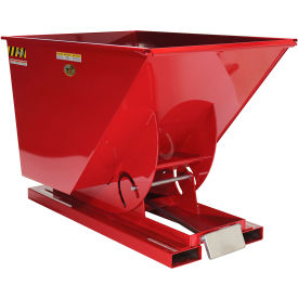 Vestil Steel Heavy Duty D-Style Self Dumping Hopper 1 Cu. Yd. 6000 lb. Capacity Soda Red 