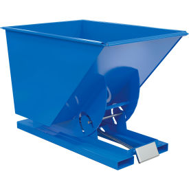 Steel Medium Duty D-Style Self Dumping Hopper, 1 Cu. Yd., 4000 lb. Capacity, Blue view 2