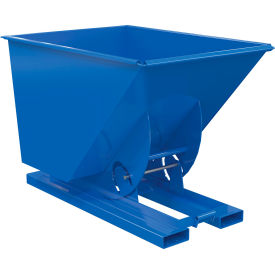 Vestil Manufacturing D-100-MD-NB Vestil™ Medium Duty No Bump & Dump Hopper, Steel, 1 Cu. Yd., 4000 lb. Capacity, Blue image.