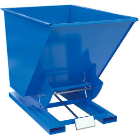 Vestil Steel Light Duty D-Style Self Dumping Hopper 1-1/2 Cu. Yd. 2000 lb. Capacity Blue 