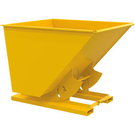 Vestil Manufacturing D-200-HD-NB-YEL Vestil™ Heavy Duty No Bump & Dump Hopper, Steel, 2 Cu. Yd., 6000 lb. Capacity, Yellow image.