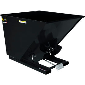 Steel Light Duty D-Style Self Dumping Hopper, 2 Cu. Yd., 2000 lb. Cap, Semi Gloss Black view 2