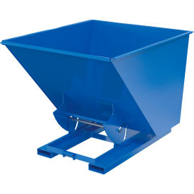 Vestil Manufacturing D-200-LD-NB Vestil™ Light Duty No Bump & Dump Hopper, Steel, 2 Cu. Yd., 2000 lb. Capacity, Blue image.