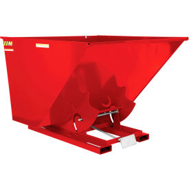 Steel Heavy Duty D-Style Self Dumping Hopper, 2-1/2 Cu. Yd., 6000 lb. Cap., Soda Red view 2