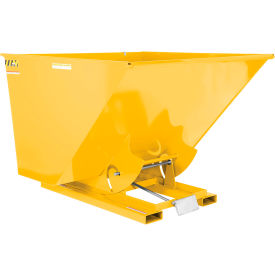 Steel Medium Duty D-Style Self Dumping Hopper, 2-1/2 Cu. Yd., 4000 lb. Capacity, Yellow view 2