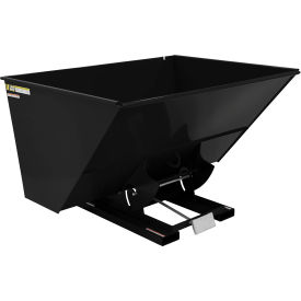 Steel Heavy Duty D-Style Self Dumping Hopper, 3 Cu. Yd., 6000 lb. Cap, Semi Gloss Black view 2