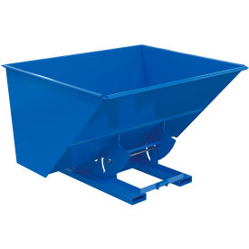 Vestil Manufacturing D-300-MD-NB Vestil™ Medium Duty No Bump & Dump Hopper, Steel, 3 Cu. Yd., 4000 lb. Capacity, Blue image.