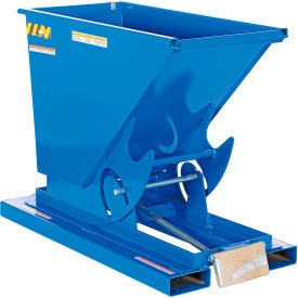 Steel Medium Duty D-Style Self Dumping Hopper, 1/3 Cu. Yd., 4000 lb. Capacity, Blue view 2
