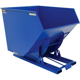 Steel Heavy Duty D-Style Self Dumping Hopper, 3-1/2 Cu. Yd., 6000 lb. Capacity, Blue view 2