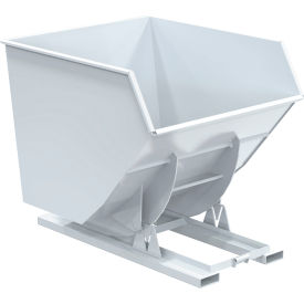 Vestil Manufacturing D-350-HD-NB-WHT Vestil™ Heavy Duty No Bump & Dump Hopper, Steel, 3-1/2 Cu. Yd., 6000 lb. Capacity, White image.