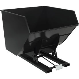 Steel Heavy Duty D-Style Self Dumping Hopper, 4 Cu. Yd., 6000 lb. Cap, Semi Gloss Black view 2