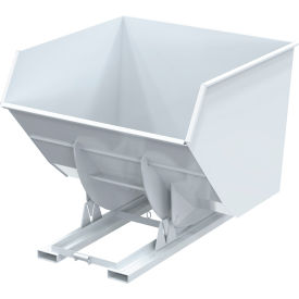 Vestil Manufacturing D-400-HD-NB-WHT Vestil™ Heavy Duty No Bump & Dump Hopper, Steel, 4 Cu. Yd., 6000 lb. Capacity, White image.