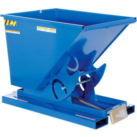Vestil Steel Heavy Duty D-Style Self Dumping Hopper 1/2 Cu. Yd. 6000 lb. Capacity Blue 